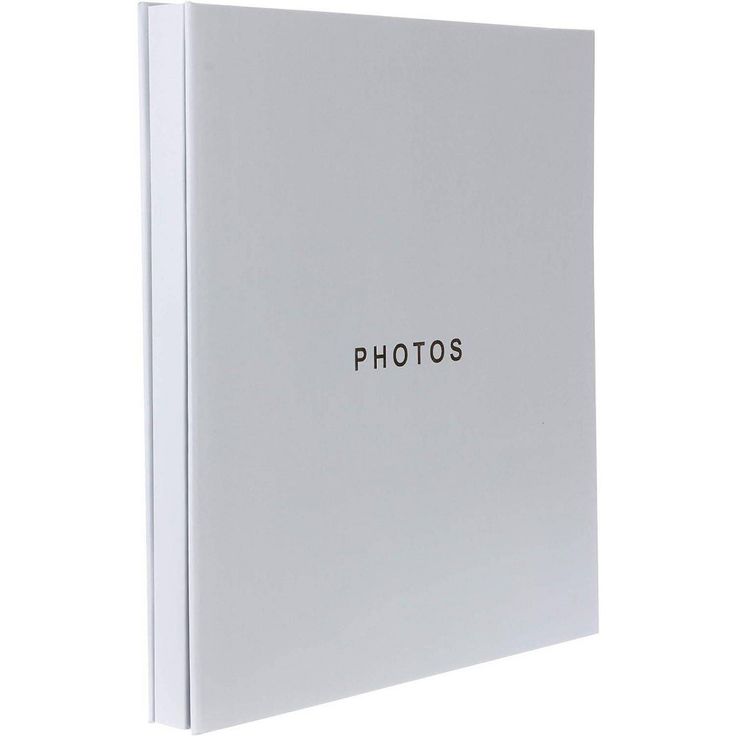 a white book with the word photos printed on it