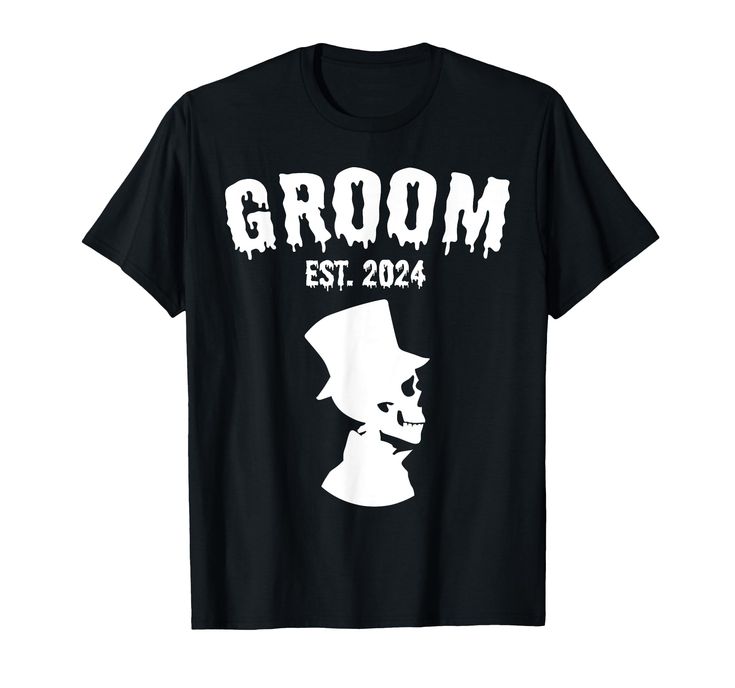 a black t - shirt that says groom est 2012