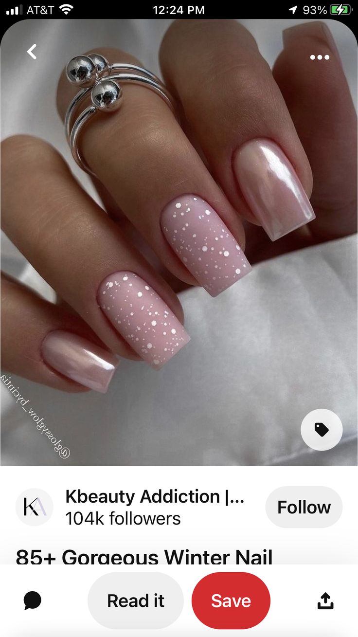 Girls Nail Designs, January Nails, February Nails, Glitter Gel Nails, Simple Gel Nails, Shellac Nails, Nail Designs Glitter, Gel Nail Designs, Xmas Nails