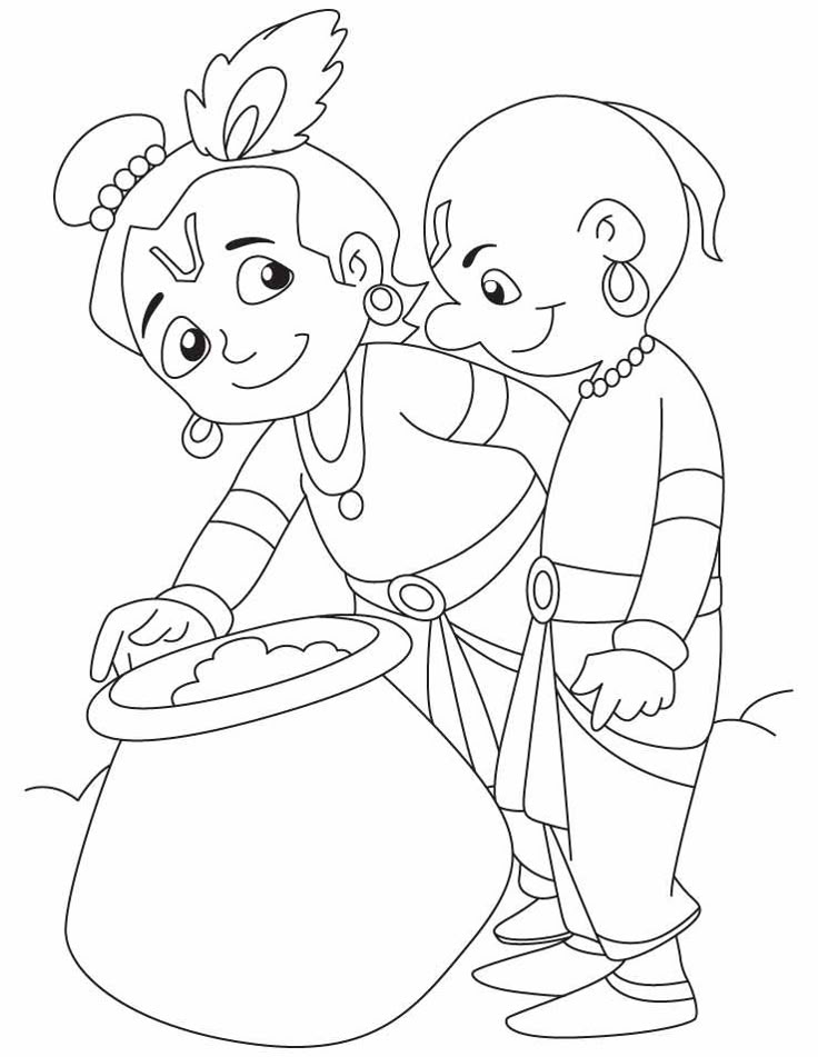 two children washing their hands in a pot coloring pages for kids, free printable