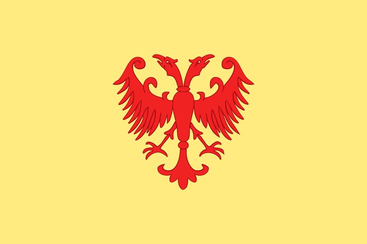 the flag of spain with an eagle on it's head and two headed birds