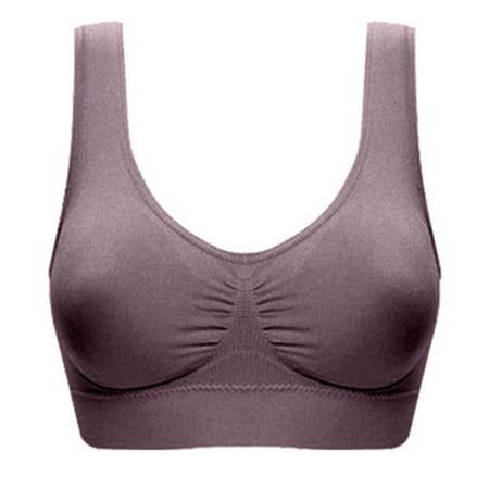 Pntutb Sales Promotion!Plus Size Womens Bras Padded Seamless Sleepwear Yoga Bra Wireless Underwear PRODUCT FEATURES: Skin Friendly Fabric: Made of cotton fabric combine with Nylon, very soft, smooth, low-friction performance, elastic, sweat-absorbent, breathable and comfortable, provides maximum comfort and protection during every pose and movement. Versatile Shorts: The athletic shorts/Pants can pair with casual wear, sportswear, vests, T-shirts and shirts; Perfect for running, yoga, workout, h Plus Size Bra, Yoga Bra, Pink Sports Bra, Womens Bras, Black Sports Bra, Sport Bra, Padded Bras, Casual Sweaters, Bra Women