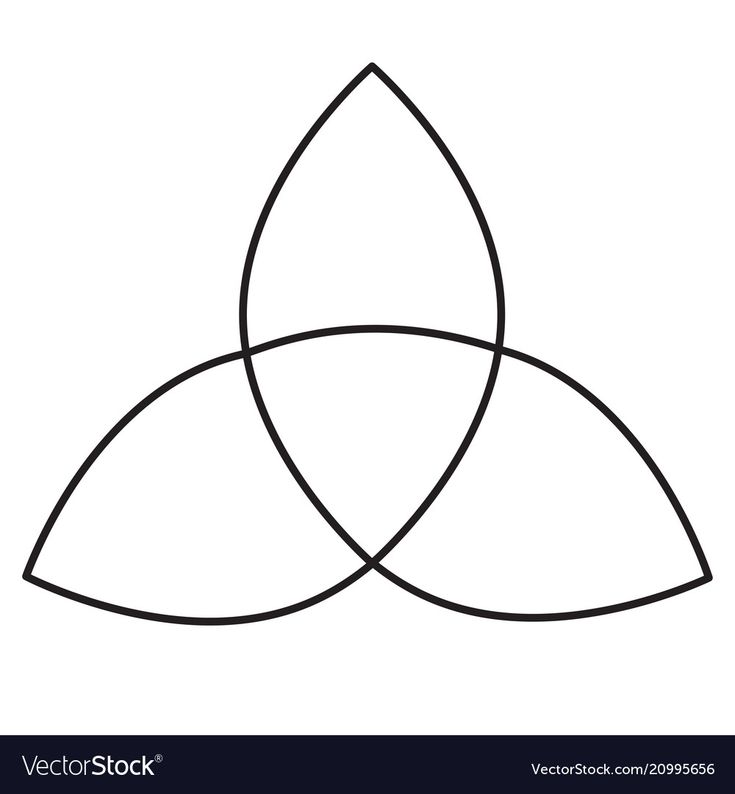 two intersecting lines in the shape of a triangle