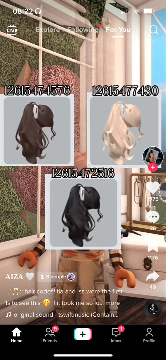 the screenshots are showing different types of hair