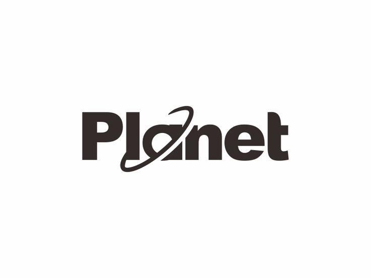 the planet logo is shown in black and white