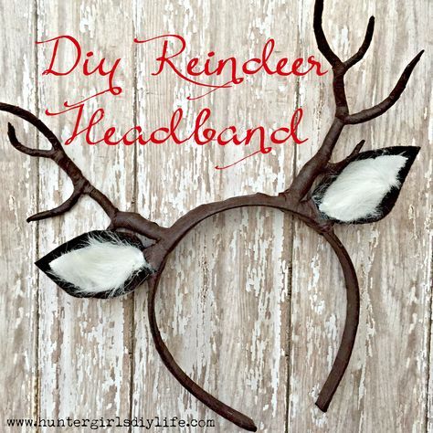 Great last minute Halloween costume that won't break the bank! |www.huntergirlsdiylife.com Costume Headpieces, Diy Reindeer, Meme Costume, Handmade Halloween Costumes, Last Minute Halloween Costume, Reindeer Costume, Scary Kids, Deer Costume, Last Minute Halloween