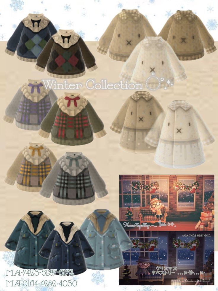 the winter collection is available for all ages and sizes, including children's coats