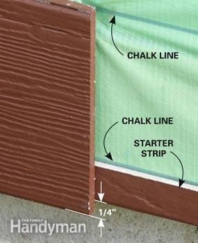 the side of a building with measurements and instructions for how to install a siding strip