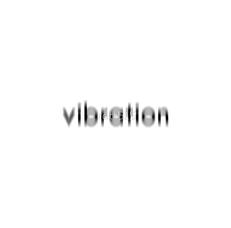 the word vibraton is shown in black and white