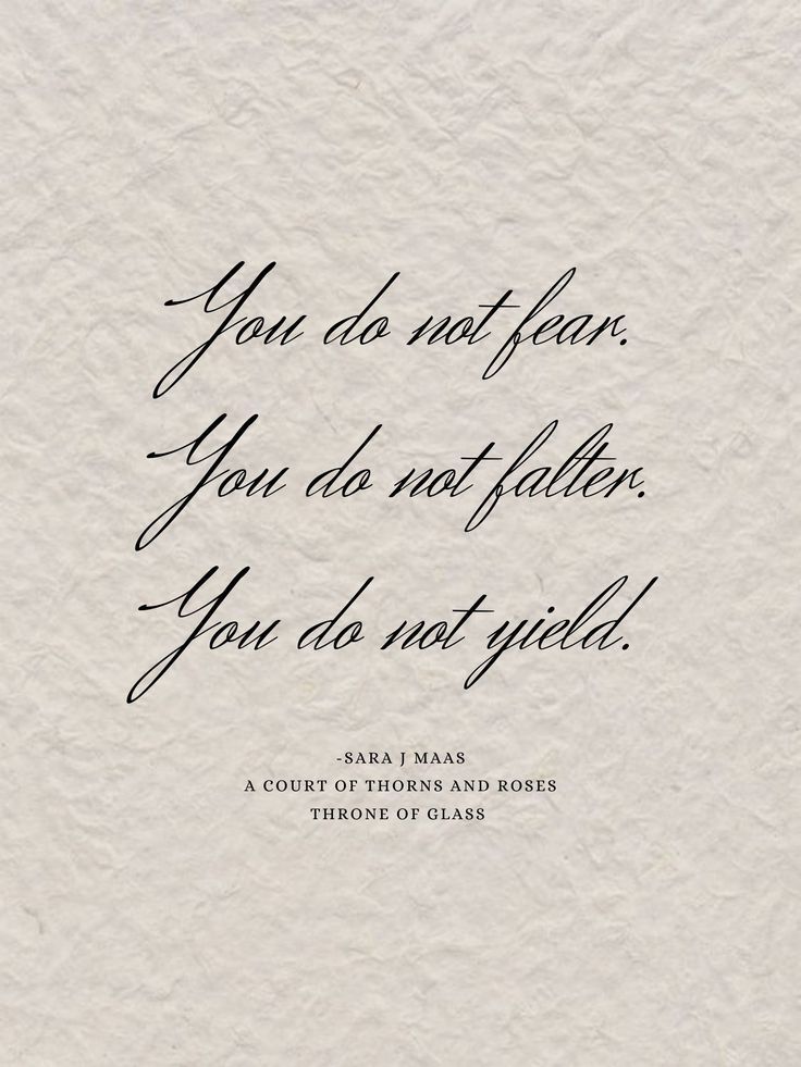 a piece of paper with the words you do not fear, you do not matter