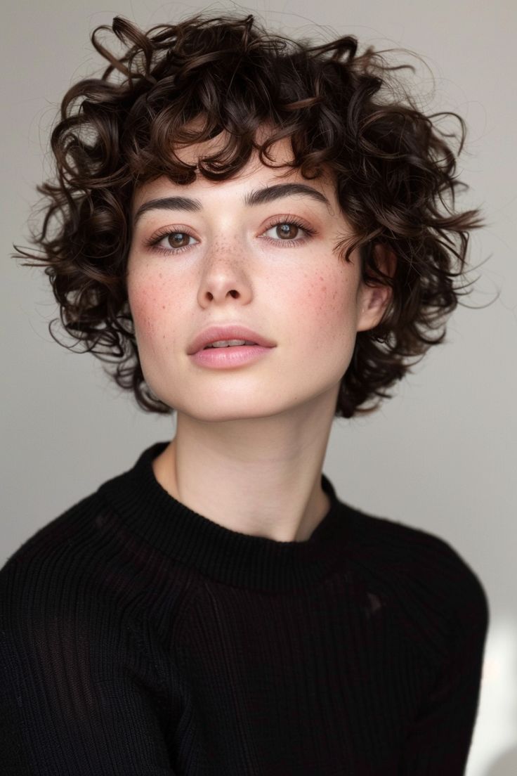 Bixie Haircut Ideas 7 Bixie Haircut, Short Curly Hairstyles For Women, Short Wavy Haircuts, Curly Hair Trends, Curly Pixie Hairstyles, Curly Pixie Haircuts, Extension Hair, Curly Hair Photos, Wavy Haircuts