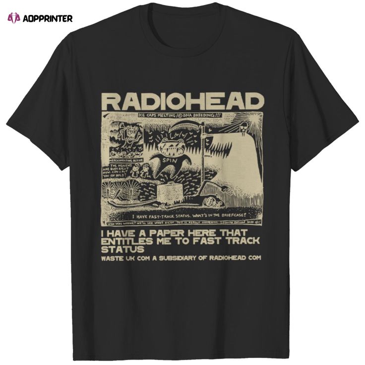 Introducing our Radiohead T-Shirt, a must-have for any die-hard fan of this iconic British rock band. This Vintage Radiohead Shirt oozes with nostalgia and pays homage to the band's incredible career spanning over three decades.
Constructed from premium quality, ultra-soft cotton, this t-shirt is designed for ultimate comfort and durability. With its relaxed fit and breathable fabric, you'll feel at ease all day long, whether you're attending a concert, hanging out with friends, or simply lounging around.
The classic black color serves as the perfect canvas for the timeless Radiohead logo emblazoned across the chest. This vintage-inspired design takes you back to the band's early days, capturing the essence of their raw and rebellious energy. The logo's intricate details and vibrant colors Radiohead Shirt, Vintage Band Shirts, Vintage Band T Shirts, Rock Band Shirts, British Rock, Shirts Vintage, Rock T Shirts, Rock Shirts, Radiohead