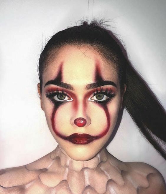 Spooky Halloween Makeup, Maquillage Halloween Simple, Halloween Makeup Clown, Halloween Costumes Diy Couples, Halloween Contact Lenses, Halloween Makeup Ideas, Cool Halloween Makeup, Halloween Eye Makeup, Halloween Eyes