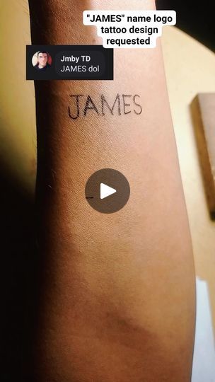 1M views · 7.2K reactions | "JAMES" name logo tattoo design requested #nameart #nametattoodesign #namelogo #nametattoo #logomaker | Marjune Lacaza Cagampang | Marjune Lacaza Cagampang · Original audio Name Logo Tattoo, James Name, Temporary Tatoo, Name Logo, Tattoo Design, Tattoo Designs, Audio, Tattoos, Quick Saves