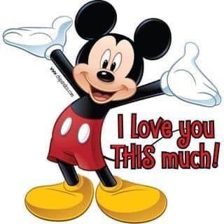 a mickey mouse with the words i love you this much