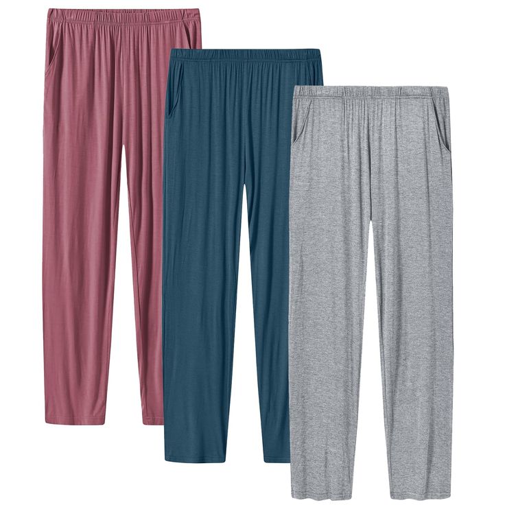 PRICES MAY VARY. Features: Casual pajama sleepwear design with elastic waistband with inner drawstring for you adjust the size according to your body, make more relax and comfortable. Two pockets design on both sides for storage, can keep your keys and change, make more convenience. Long pajama bottoms for loose fit, classic fit with solid color. Material: This modal pajama bottoms well made of high quality fabric material, super soft and skin friendly. Lightweight and breathable, moisture wicki Soft Sleepwear Long Pants For Relaxation, Cheap Cozy Sleepwear Pants, Ankle-length Rayon Bottoms For Loungewear, Rayon Ankle-length Lounge Pants, Full-length Cotton Sleep Bottoms, Lounge Pajamas, Womens Pajamas Pants, Pajamas Comfy, Sleep Pants