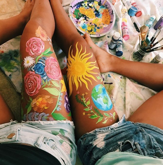 @aflairofblayre Tattoo Placements, Leg Painting, Leg Art, Tattoo Trend, Tiny Tattoo, Back Painting, Summer Painting, Men Hair, Art Summer