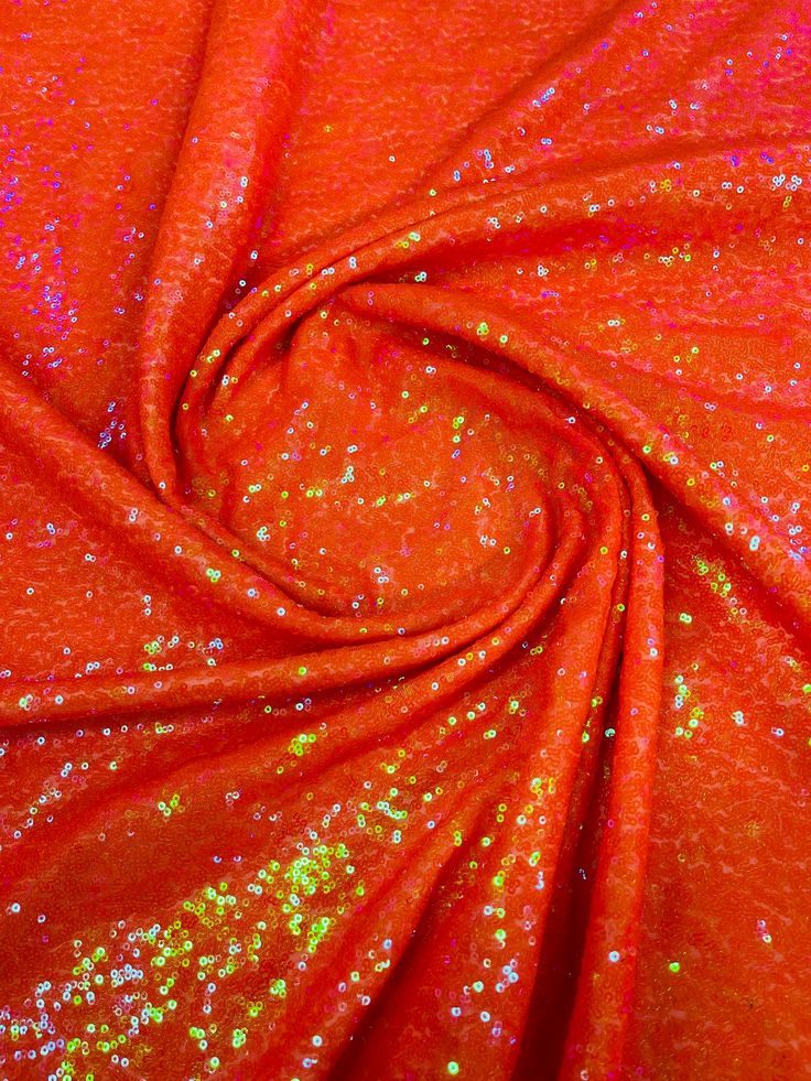 Beautiful iridescent shinny scale sequins embroider on a mesh. This mermaid fish scales are embroider on a 2 way stretch mesh.Mid-weight fabric that has a slight stretch yet durable. Perfect for Costumes, Dancewear, Dress Linings, Bags, Petticoats, Fashion Coats, Shirt Linings, Fashion Ties, Shoes, Head bands, tablecloths and many more. Create an incredible fashion statement and wrap yourself in your own design. Length:36 inches Width:58-60 inches 100% polyester Dear costumer if you buy more tha Ties Shoes, Iridescent Mermaid, Mode Mantel, Sequins Fabric, Iridescent Green, Queen Hair, Orange Orange, Gowns Wedding, Fish Scales