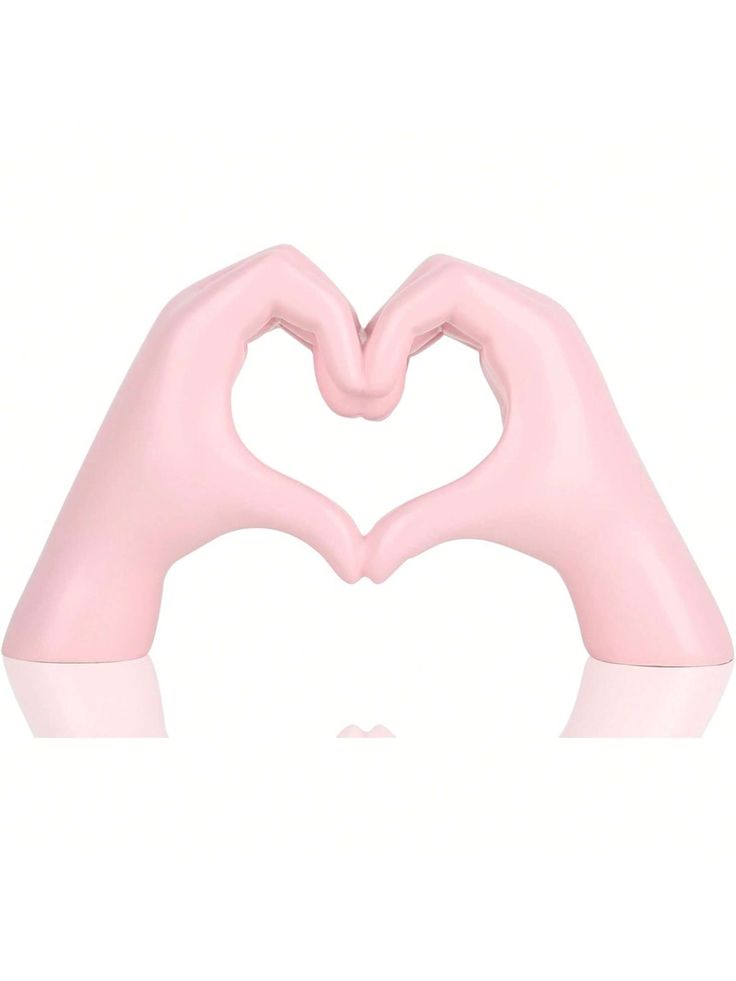 two hands making a heart shape with their fingers in the air, against a white background