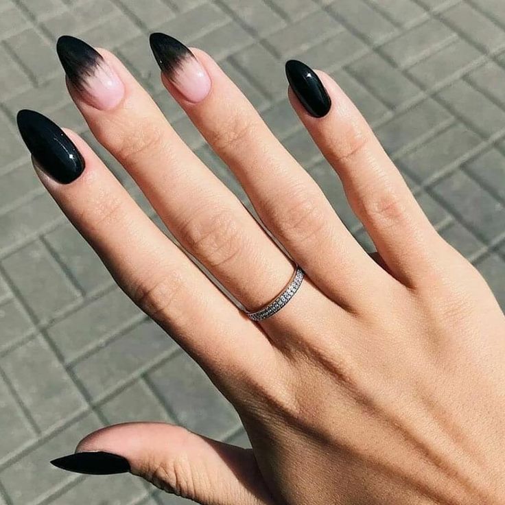 PRICES MAY VARY. Black nails are made of high quality non-toxic and odorless acrylic, will not hurt your hands. Medium length fake nails include 24pcs nails and different 12 size,so easy to get the suitable size that fits your every finger. Press on nails are easy to trim and file in any length and shape as you like. Natural nails are perfect for any occasion,like wedding,party,ceremony and other special occasions.And great gift for girlfriend,mother,and sister. If you have any trouble after rec Nagel Tips, Manicure Tips, Nail Type, Fake Nails With Glue, Almond Nails Designs, Nail Length, Girls Nails, Beauty Nail, Nail Art Hacks