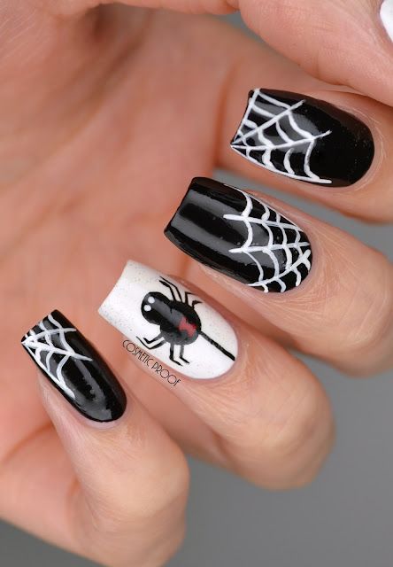 Nail Art Halloween, Holloween Nails, Nail Designs Pictures, Halloween Acrylic Nails, Black Acrylic Nails, Purple Nail Designs, Pretty Nail Art, Halloween Nail Designs, Fall Nail Art