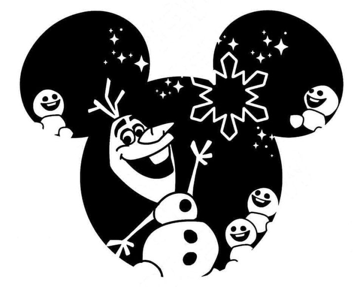 an image of mickey mouse with snowflakes