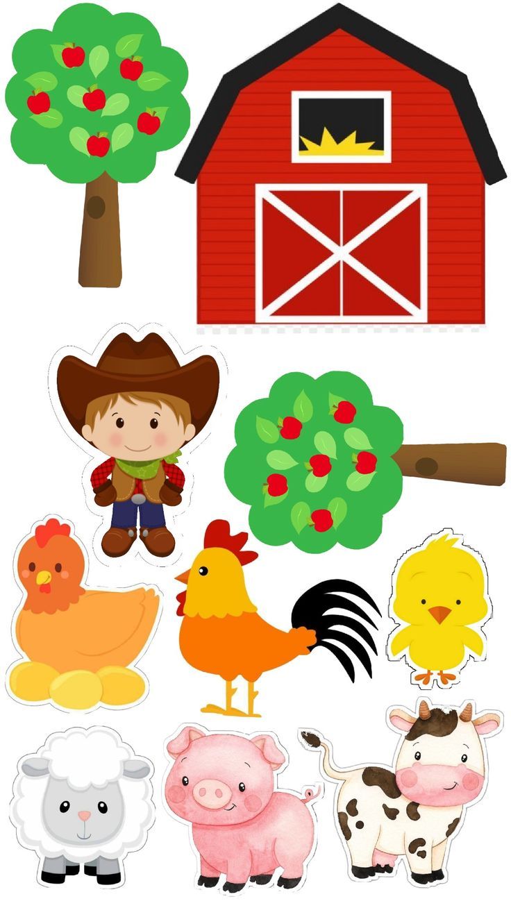 an image of farm animals cut outs