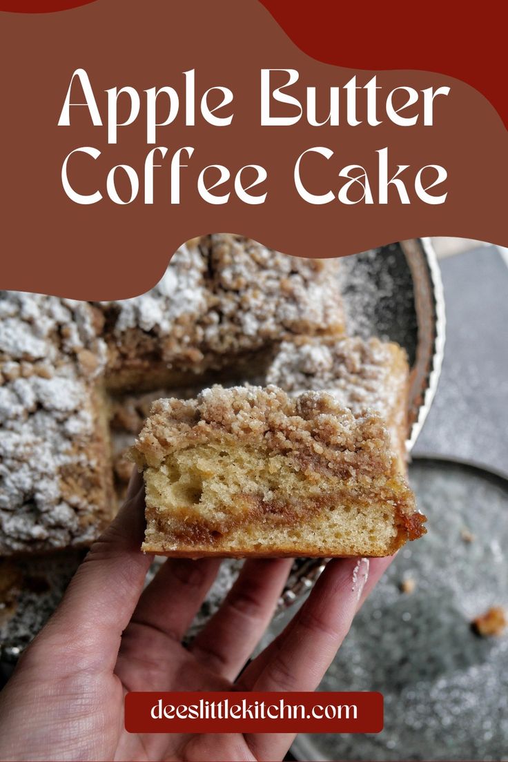 Apple butter coffee cake Single Layer Apple Cake, Mall Event, Dessert For Fall, Apple Coffee Cake, Apple Coffee, Simple Cakes, Apple Coffee Cakes, Butter Coffee, Breakfast Bread