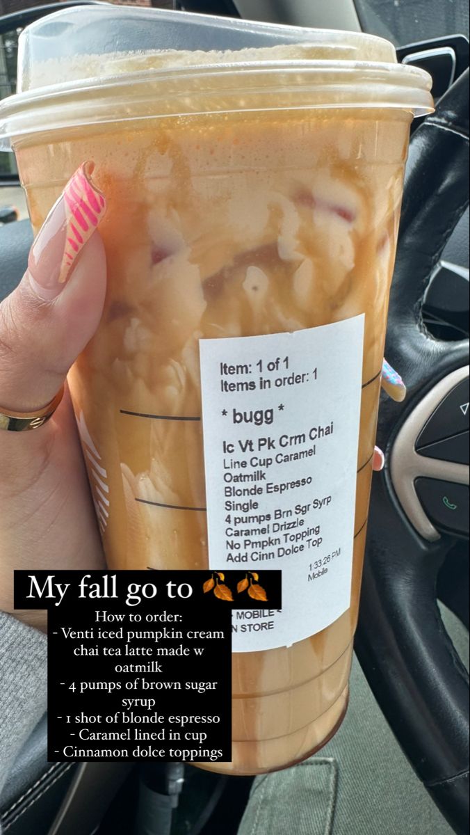 a person holding up a plastic cup filled with food and information on the inside of it