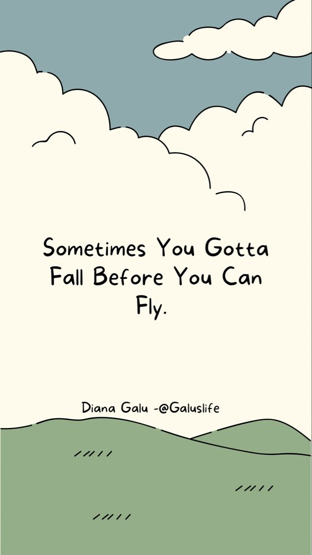 a cartoon book cover with the title sometimes you gota fall before you can fly