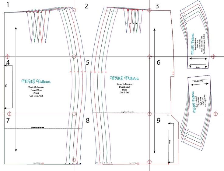 the sewing pattern is shown with measurements