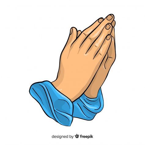 two hands folded in prayer with the words pray