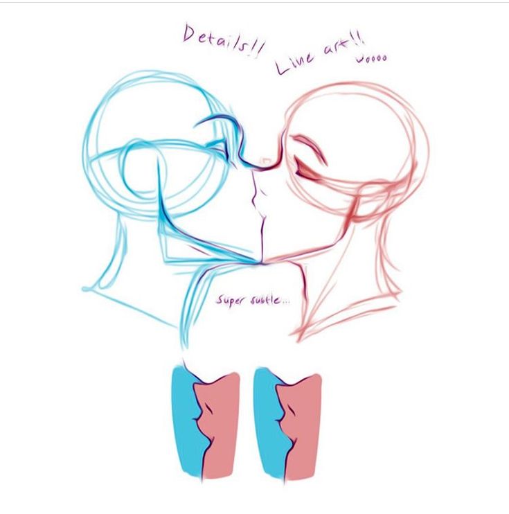 a drawing of two people kissing each other with captioning that reads, deeply live art