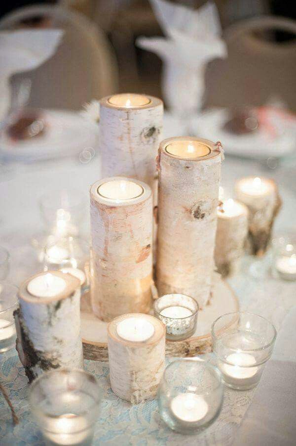 many candles are lit on a table