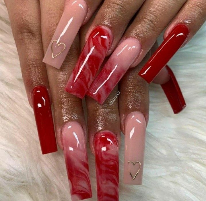 Future Nails, Long Red Nails, Tapered Square Nails, Red Acrylic Nails, Long Acrylic Nail Designs, Tapered Square, Dope Nail Designs, Long Acrylic Nails Coffin, Long Square Acrylic Nails