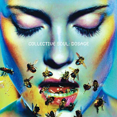 a woman's face with bees on it and the words collective soul dosage