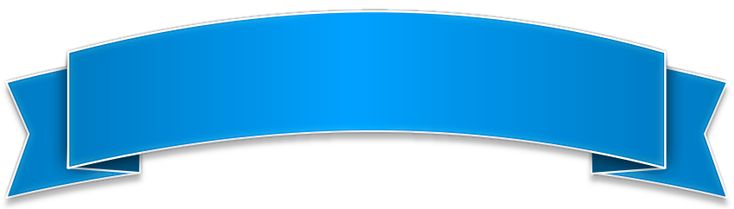 a blue ribbon banner with an empty space for your text or image to be added