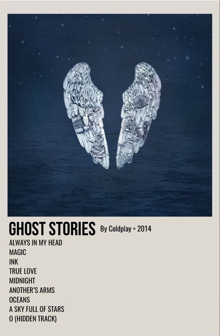 an advertisement for ghost stories with two wings