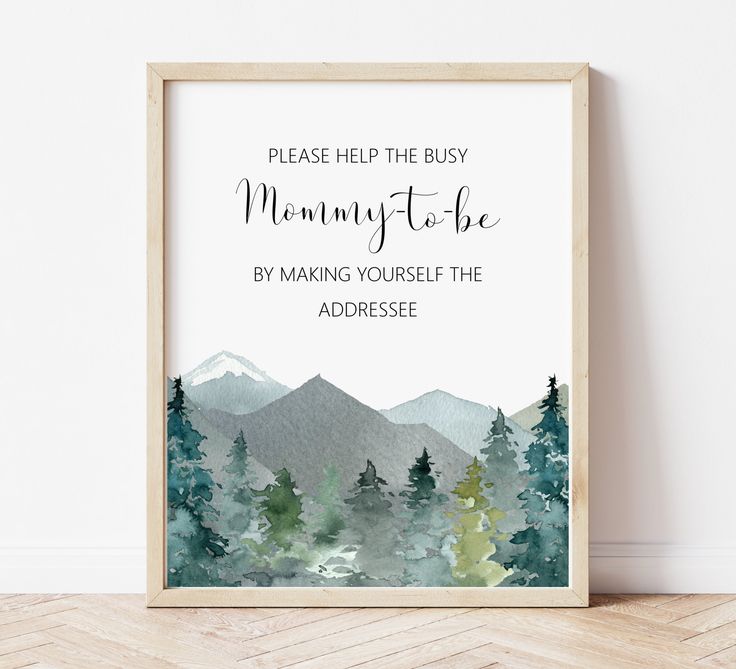 a watercolor painting with the words, happy holidays and mountains in black ink on white paper