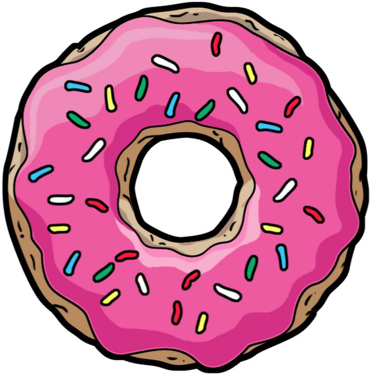 a pink donut with sprinkles on it