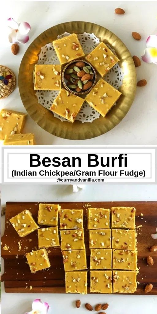 Besan Burfi, Vegetarian Platter, Indian Cookbook, Burfi Recipe, Fudge Easy, Gram Flour, Indian Dessert Recipes, Snack Foods, India Food