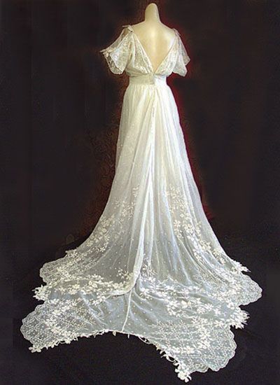 Hand embroidered cotton gauze wedding dress, c.1908, purchased from the Commodore Perry estate. From the Vintage Textile archives. Commodore Perry Estate, Vintage Wedding Gowns, Hair Raising, Vintage Textile, Wedding Gowns Vintage, Vintage Wedding Dresses, Wedding Dress Trends, Vintage Bride, Vintage Gowns