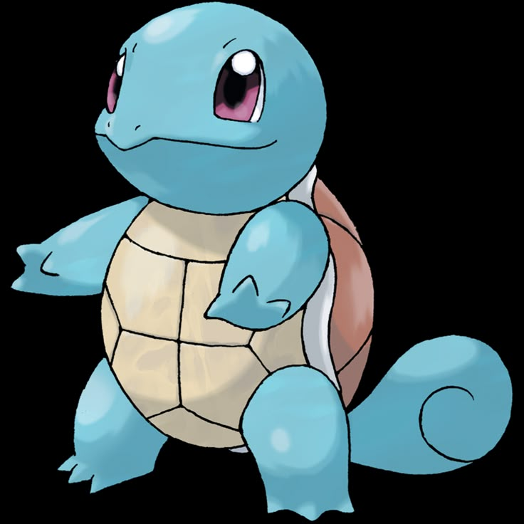 a blue and brown pokemon sitting on top of a white surface