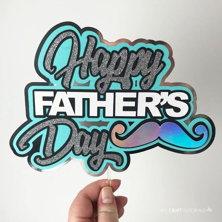 a sticker that says happy father's day