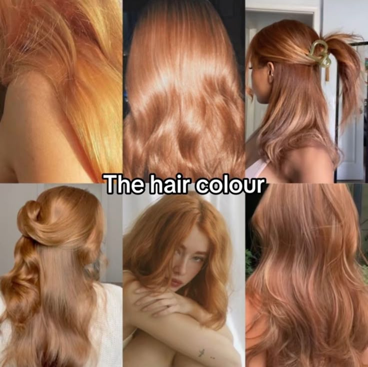 Ginger Light Hair, Ginger Carmel Hair, Blonde To Copper Hair Transformation, Carrot Ginger Hair, Gingerish Blonde Hair, Caramel And Pink Hair, Pumpkin Peach Hair, Muted Ginger Hair, Strawberry Orange Hair