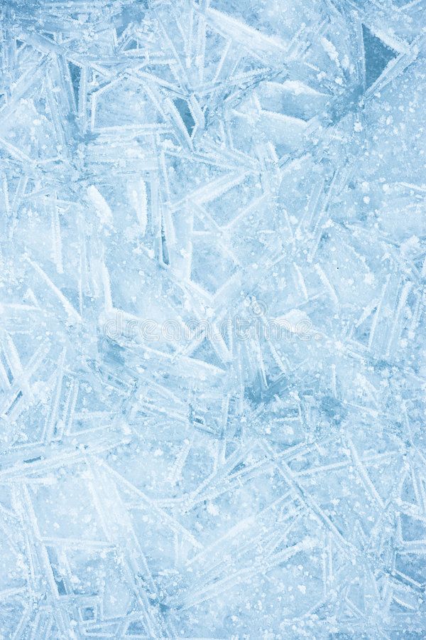 an ice background with many small pieces of ice on the top and bottom, as well as