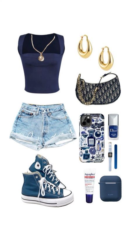 College Outfit, Casual Preppy Outfits, Outfit Inspo Casual, Trendy Outfits For Teens, Cute Preppy Outfits, Simple Trendy Outfits, Blue Outfit, Cute Everyday Outfits, Looks Chic