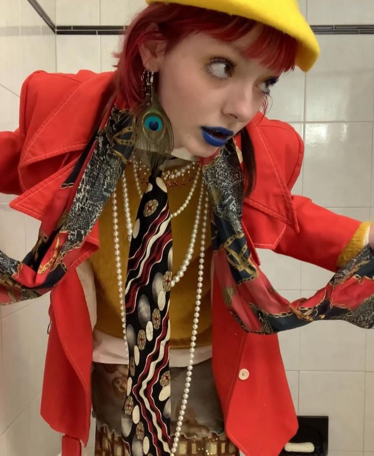 Tacky Fashion Aesthetic, New Wave Outfits, 80s New Wave Fashion, New Wave Aesthetic, Fashion Maximalist, 80's Outfit, New Wave Style, New Wave Fashion, Gender Fluid Fashion