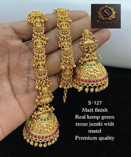 Chandbali Gold, Jhumka Collection, Wedding Jewellery Indian, Earrings Chandbali, Jadau Earrings, Earrings Latest, Latest Jewellery Designs, Jadau Jewellery, Jhumka Designs