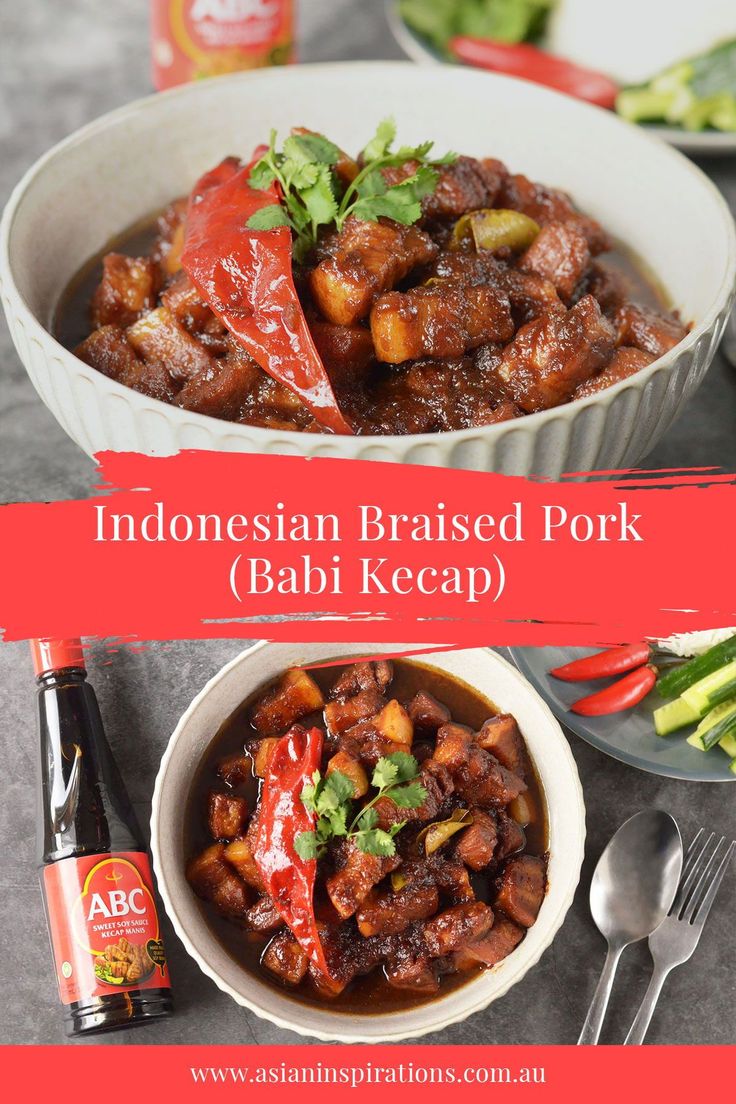 indonesian braised pork recipe in a bowl